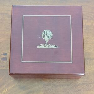 Golf-Themed Wooden Storage Box